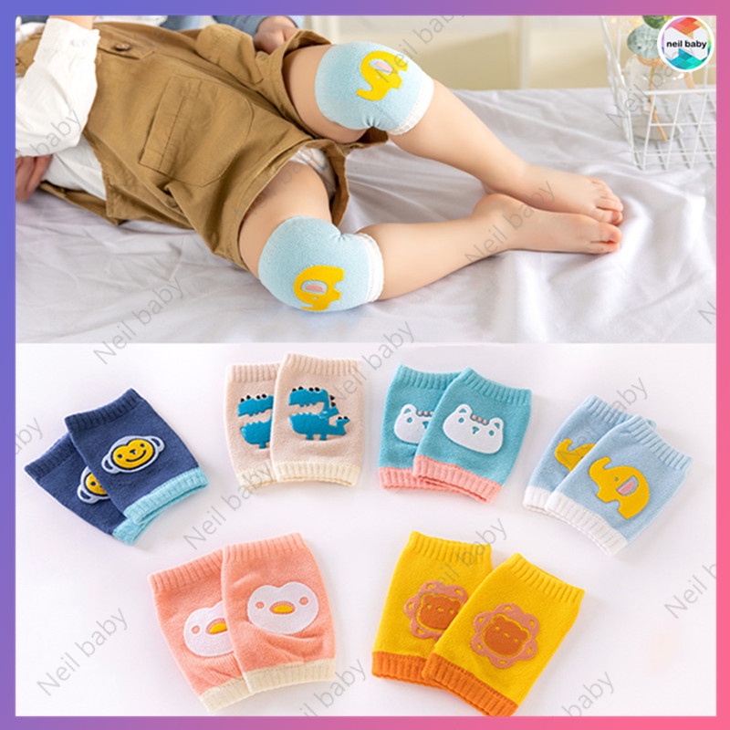 Đệm Bảo Vệ Đầu Gối Màu Tương Phản Họa Tiết Hoạt Hình Cho Bé