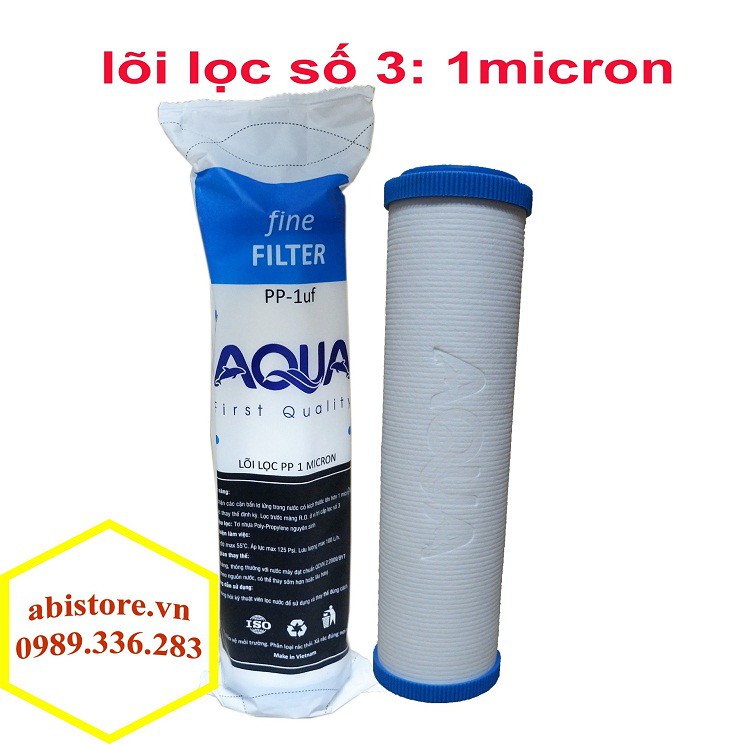 [GIÁ HỦY DIỆT] LÕI LỌC NƯỚC SỐ 3 PP 1 MICRON AQUA CAO CẤP