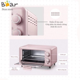[Sẵn hàng] Lò nướng Bear hồng 11L