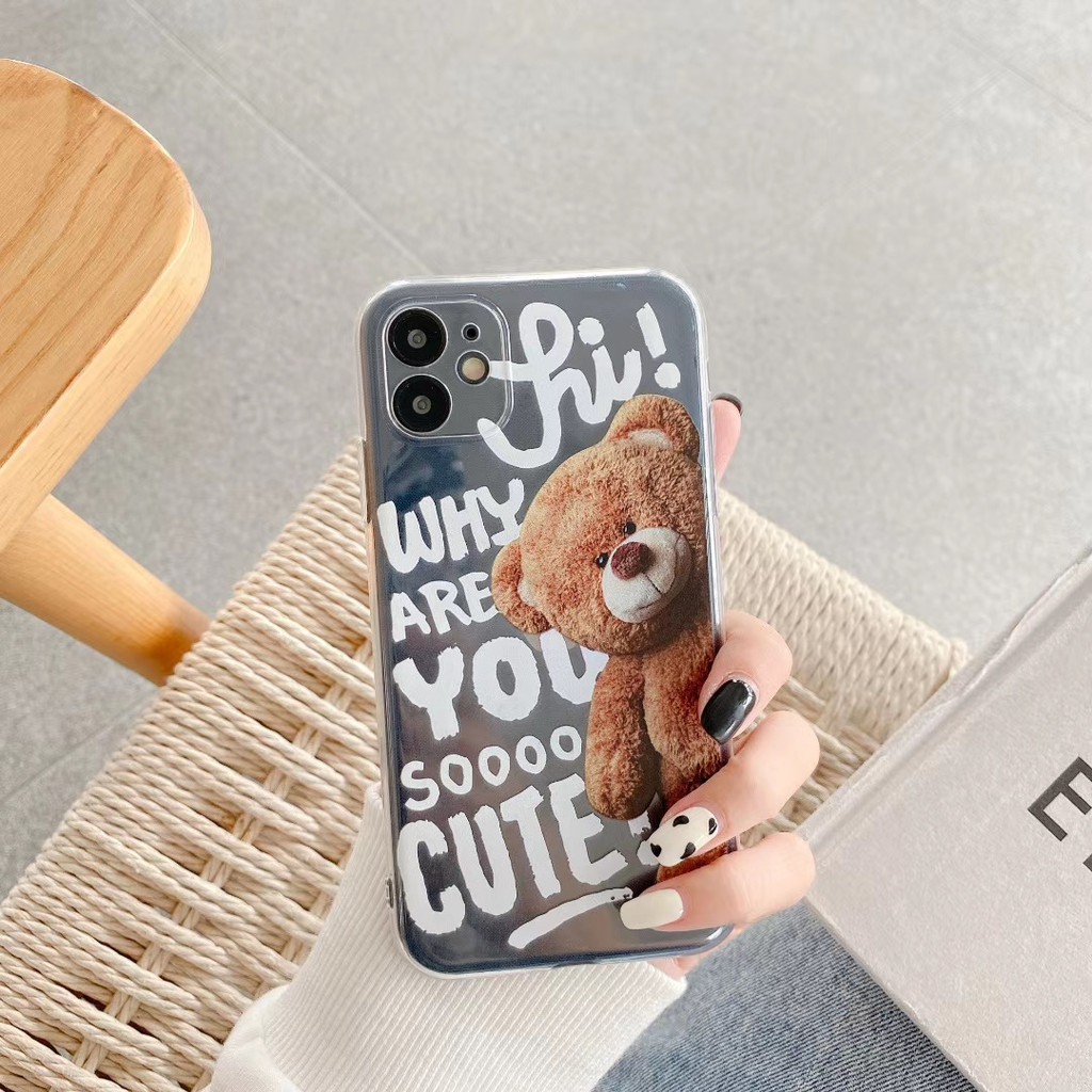 Ốp điện thoại hình gấu cho 7 8plus X Xr Xs Max 11 Pro Promax 12 mini 12 Pro Promax | BigBuy360 - bigbuy360.vn