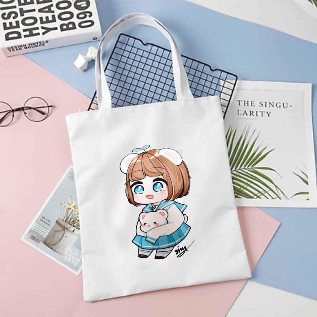 Túi tote vải canvas cực xinh in hình Hero Team Sammy Simmy hot trend