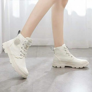 Bốt nữ cao cổ thời trang chất kaki