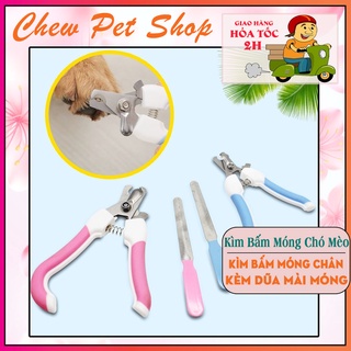 Kìm bấm móng hình cong cho chó và mèo - Có dũa mài móng
