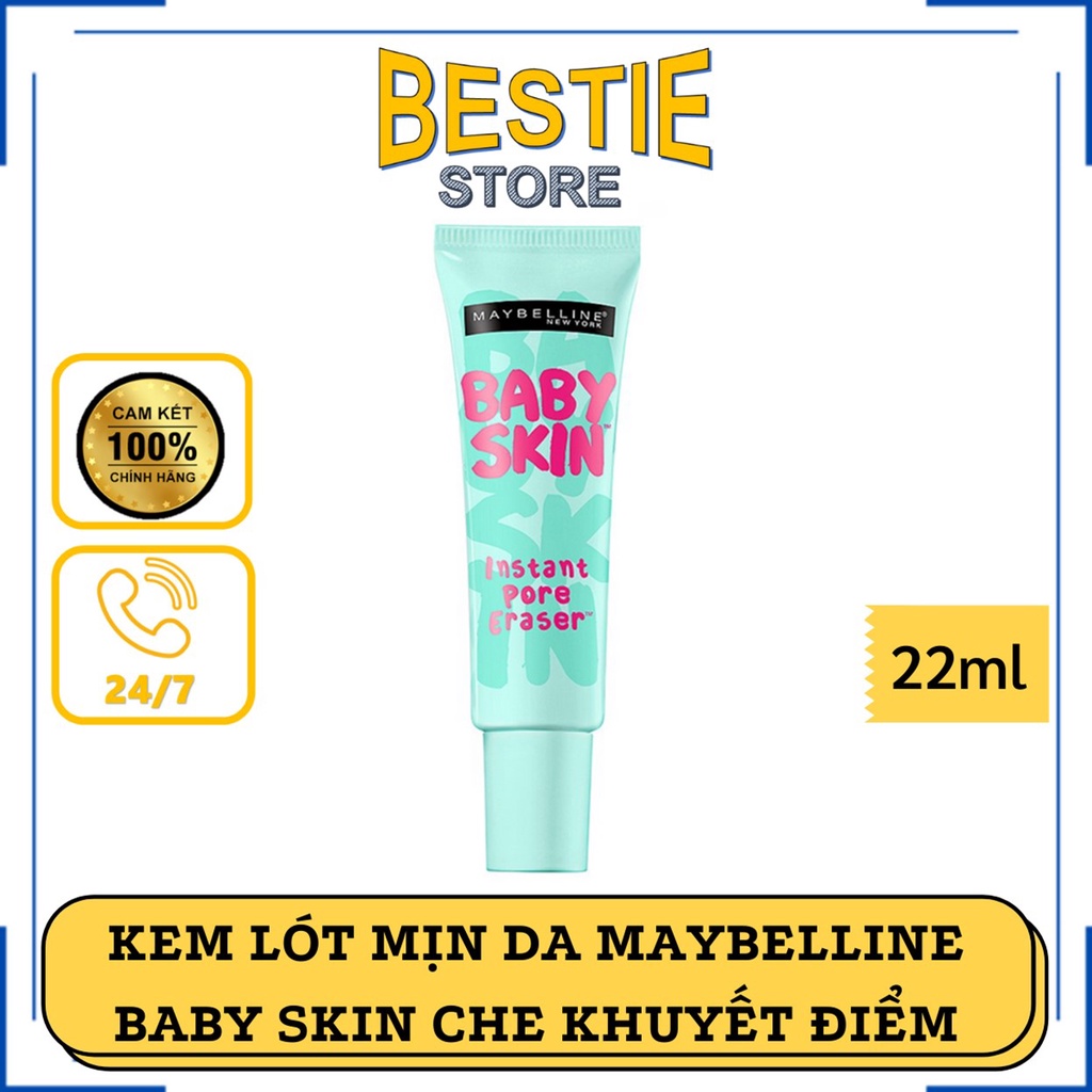 Kem Lót Mịn Da, Che Khuyết Điểm Maybelline New York Baby Skin Pore Eraser Primer 22ml
