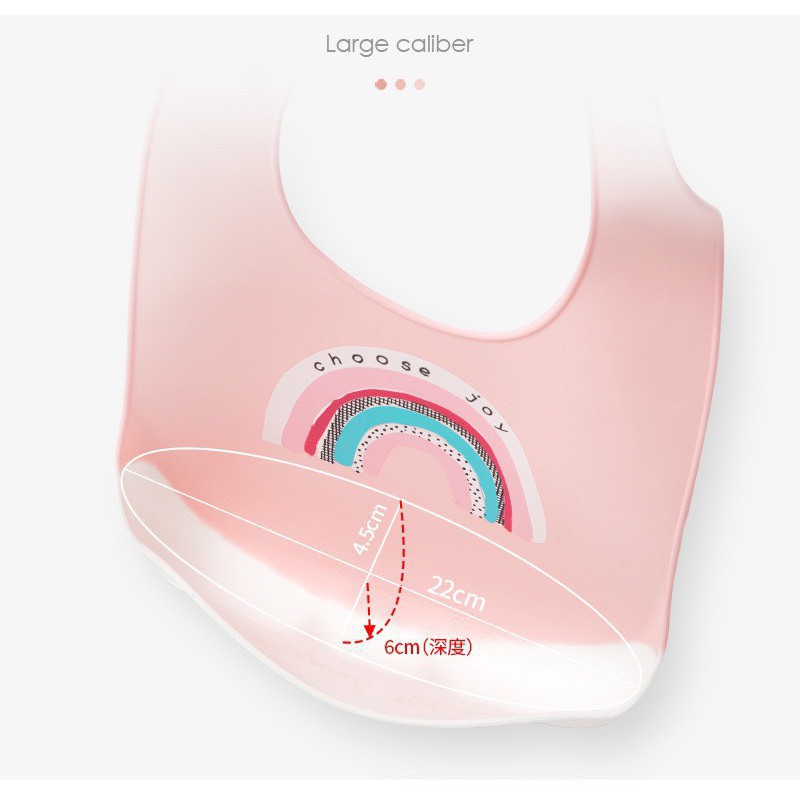 Yếm ăn dặm, chất liệu silicon siêu mềm, an toàn, sạch sẽ, cho bé từ 6 tháng - TIMIKID