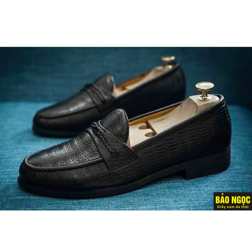Giày lười nam da bò cao cấp ✅ Giày da nam kiểu dáng Hàn Quốc 🎁 Bảo hành nổ da 12 tháng