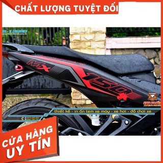 Tem Trùm Xe Exciter 150 MX Đen Đỏ