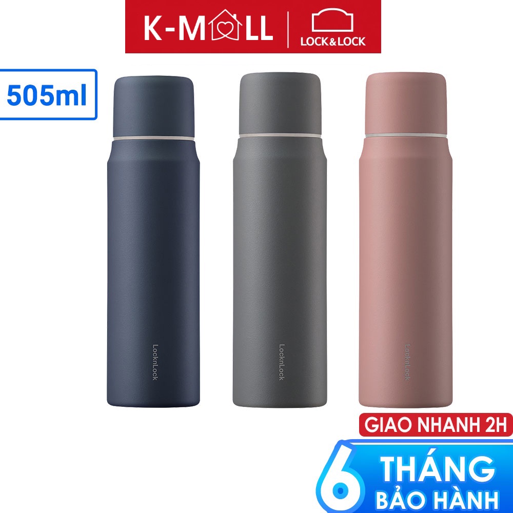 Bình giữ nhiệt LocknLock 505ml Maman Cup Vacuum Bottle nắp dùng làm cốc nước uống LHC1487 - K-MALL