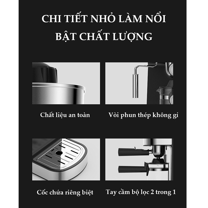 Máy pha cà phê LEXICAL automatic - THIẾT KẾ ĐẸP, SANG TRỌNG, HƯƠNG VỊ ĐẬM ĐÀ - HÀNG CHÍNH HÃNG - BẢO HÀNH 6 THÁNG