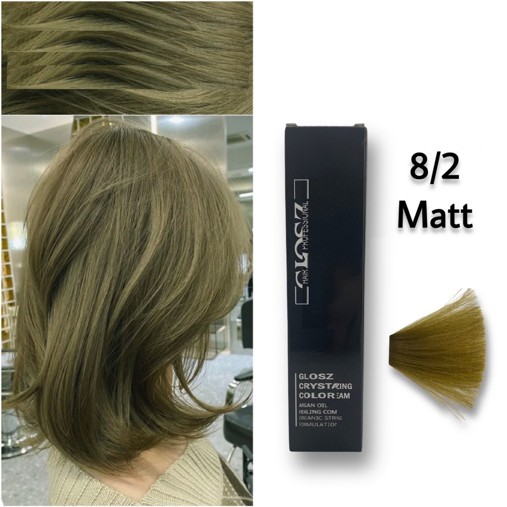 Thuốc Nhuộm Tóc Tại Nhà Màu Nâu Sáng 8/2 Light Matt Blonde Permanent Hair Color