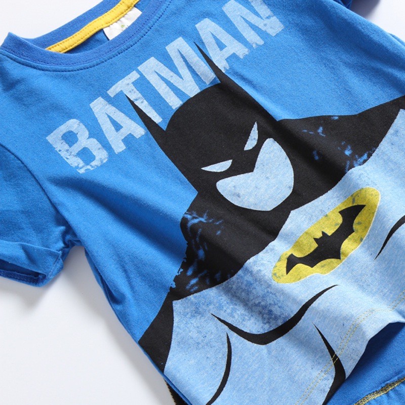 Áo siêu nhân cho bé trai, áo siêu nhân Batman có áo choàng phía sau xịn sò chất cotton đẹp