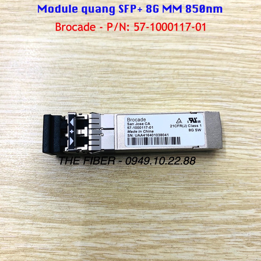 [Mã 159ELSALE hoàn 7% đơn 300K] Module Quang SFP+ 8G MM 850nm Mã hàng: 57-1000117-01 - Hãng Brocade