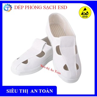 Giầy phòng sạch chống tĩnh điện 4 lỗ thoáng khí cao cấp