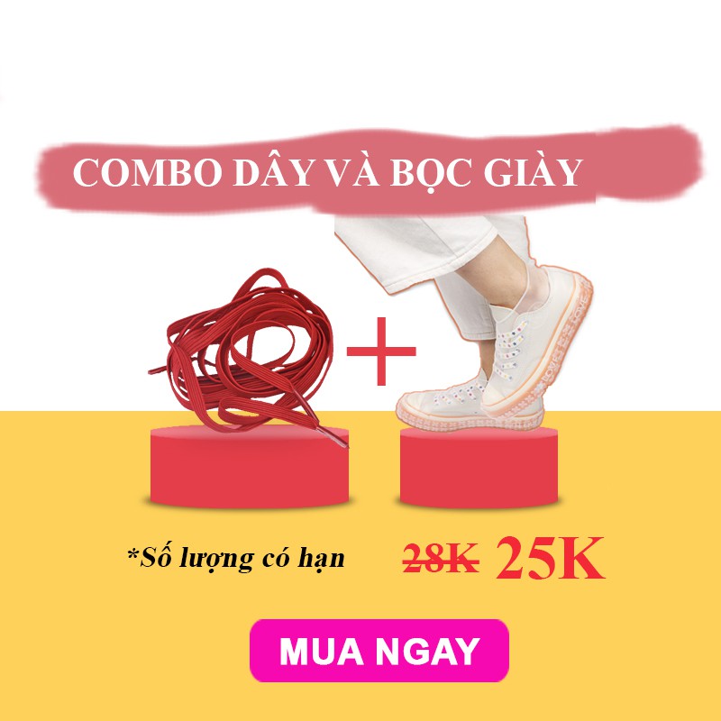 Dây giày thể thao bản tròn nhiều màu (tặng móc khoá với tính năng không cần buộc dây)