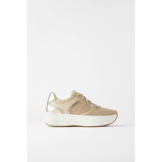 Giày thể thao nữ phối vải lưới đế bánh mì Zara authentic