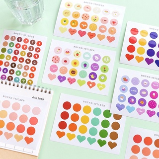 SET 3  STICKER MÀU SẮC DỄ THƯƠNG (NHIỀU TÔNG MÀU)