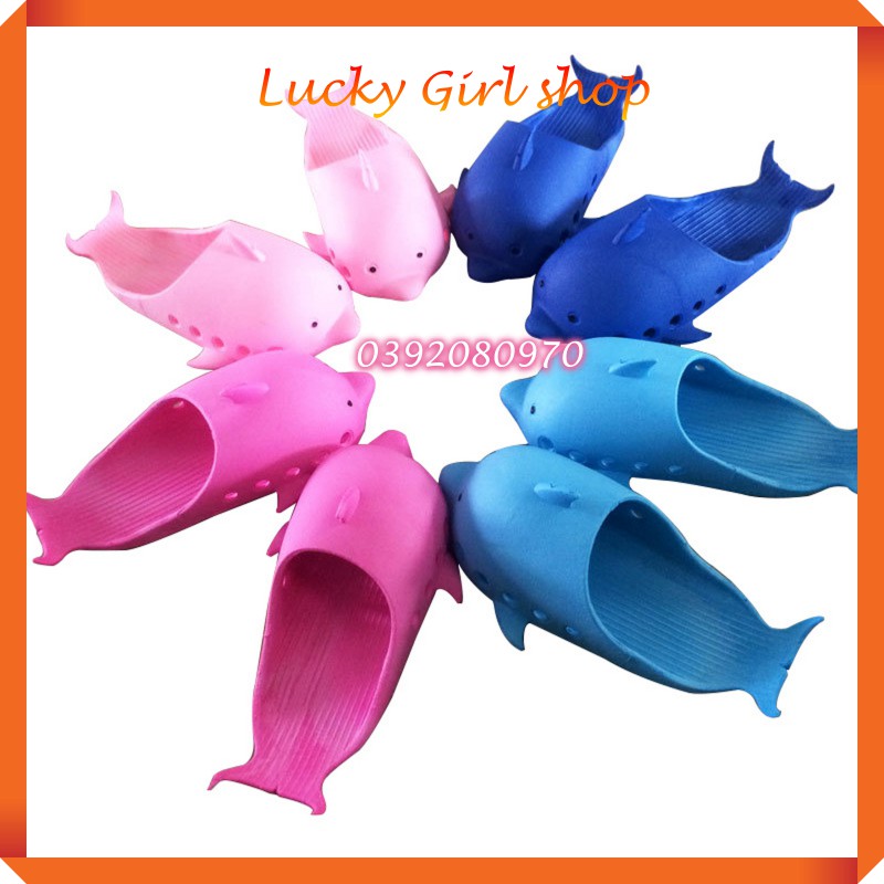 [SIÊU KUTE] Dép Cá Heo Ngộ Nghĩnh Cho Bé Cao Su Dẻo PVC Size 24-35 - Hàng Nhập Quảng Châu - Lucky Girl shop