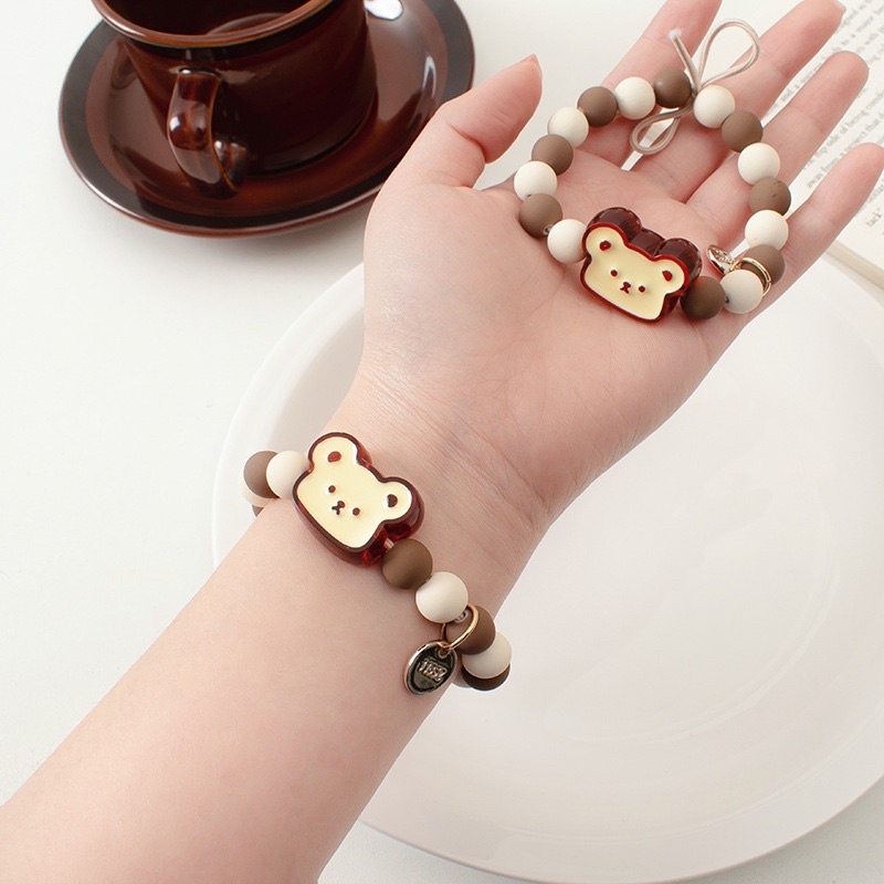 Vòng đeo tay Miniso gấu dễ thương màu nâu cà phê