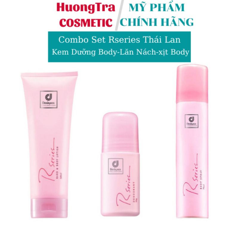 Combo Chăm Sóc Da Rseries Thái Lan Dưỡng Thể, Lăn Khử Mùi, Xịt Thơm Body
