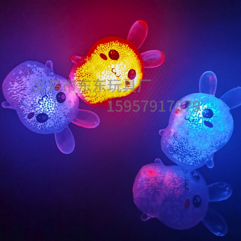 Squishy THỎ XỐP PHÁT SÁNG Mochi đồ chơi bóp tay mềm mịn dễ thương chân thực giảm stress co dãn đàn hồi ngộ nghĩnh bóp gi