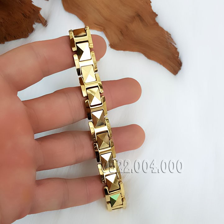 Lắc tay đá màu vàng, lắc tay nam bảng 1.2cm.