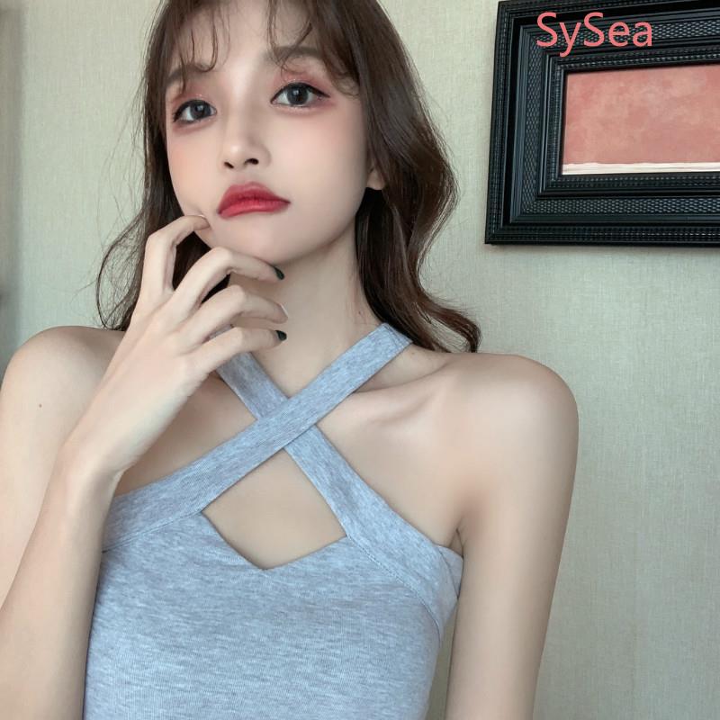 Áo Hai Dây Cổ Đan Chéo Thời Trang Mùa Hè Quyến Rũ Cho Nữ