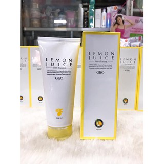 Sữa rửa mặt chanh Geo Lemon Juice Foam Cleansing 200ml