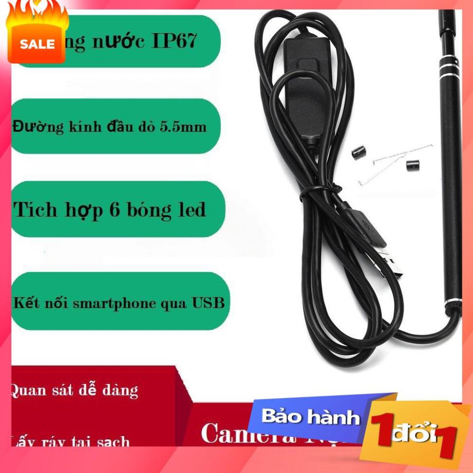 Dụng Cụ Lấy Ráy Tai Có Camera 3 Trong 1, Nội Soi Tai, Mũi Họng - Có App Kết Nối Với Điện Thoại