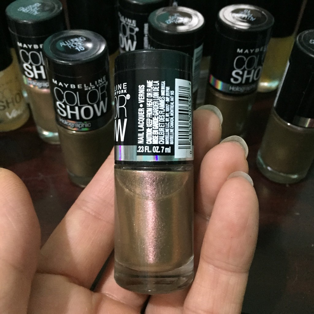 SƠN MÓNG TAY CHÍNH HÃNG MAYBELLINE COLOR SHOW HOLOGRAPHIC NAIL LACQUER #15 ALLURING ROSE