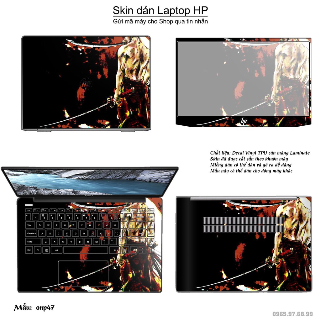 Skin dán Laptop HP in hình One Piece _nhiều mẫu 25 (inbox mã máy cho Shop)