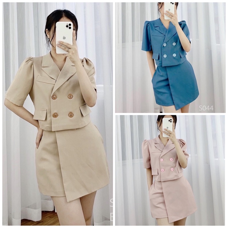 SET VEST ÁO VÀ CHÂN VÁY CHỮ A