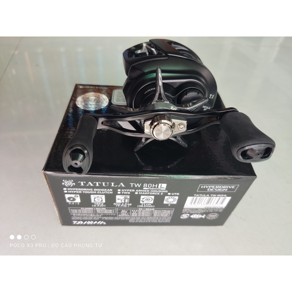 Máy câu ngang tay trái DAIWA TATULA TW 80HL