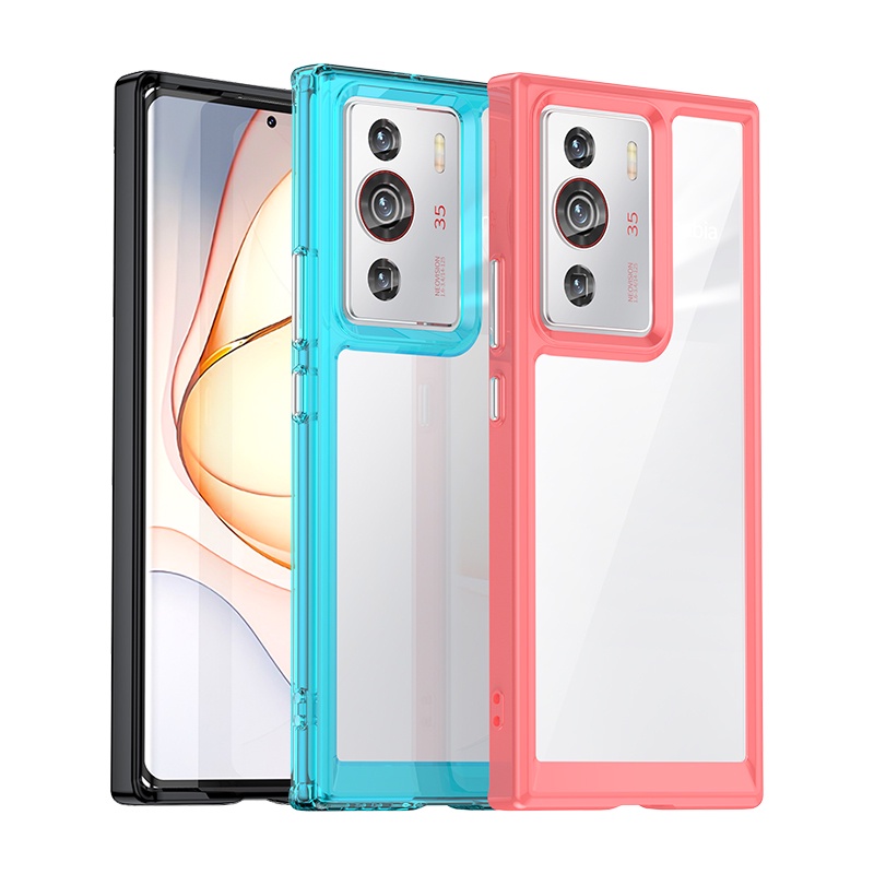 Ốp Điện Thoại PC + Silicone Trong Suốt Chống Sốc Cho ZTE nubia Z40 Pro Z40Pro 6.67 "