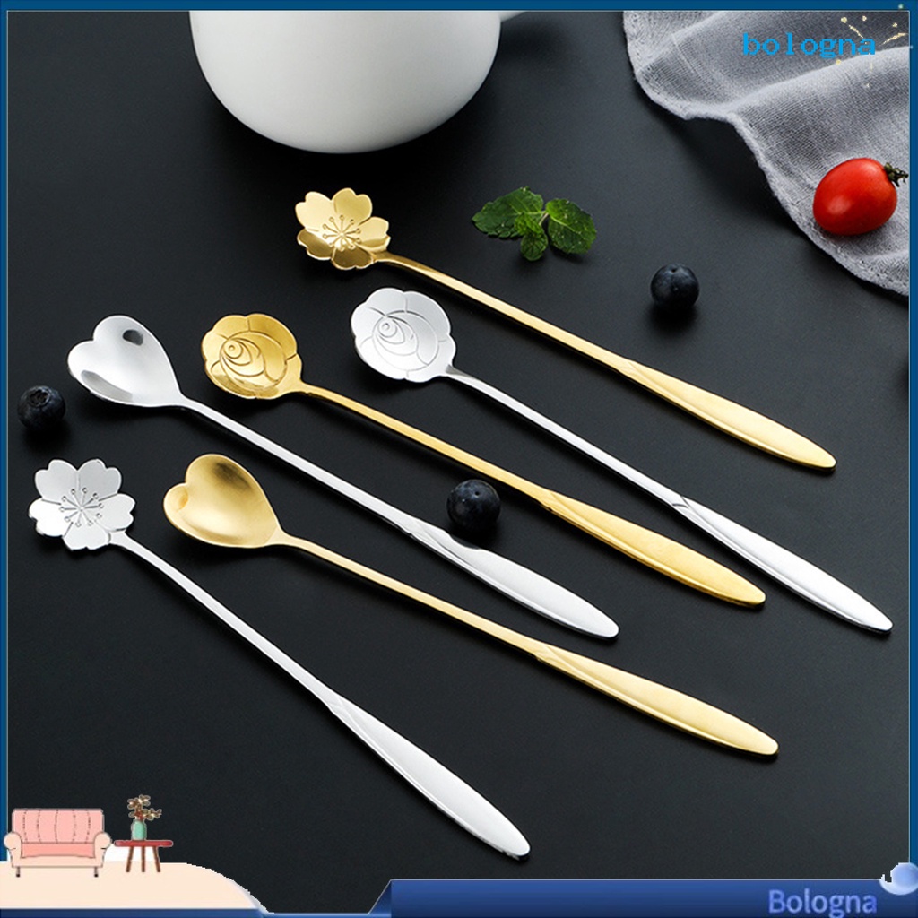 Muỗng cà phê cán dài bằng thép không gỉ