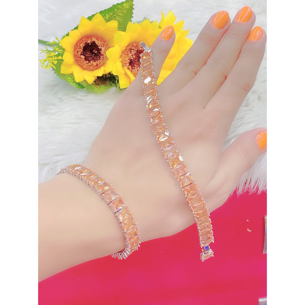 Lắc tay nữ UHA, lắc tay phong thùy bền màu thiết kế cao cấp sáng lấp lánh L7