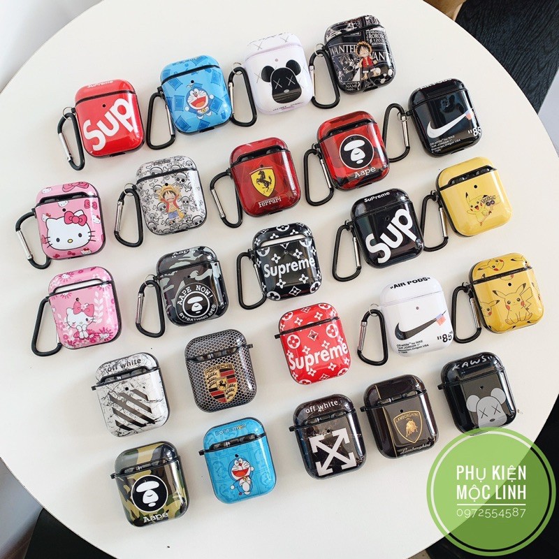 Vỏ bao airpod 1 2 Pro - Case airpods IMD Sup - Kaws- Ferrari - One piece - Kitty cute