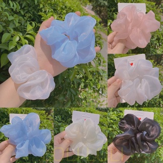 [Giá Hủy Diệt] Scrunchies cột tóc voan kính mĩ phom to dễ thương