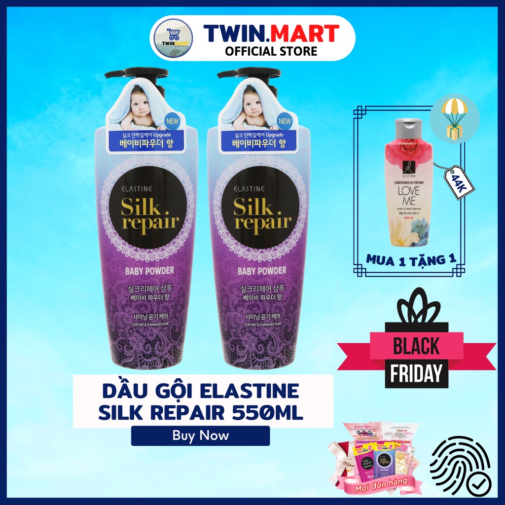 Dầu gội Elastine Silk Repair 120ml nhập khẩu Hàn Quốc - chai mini du lịch