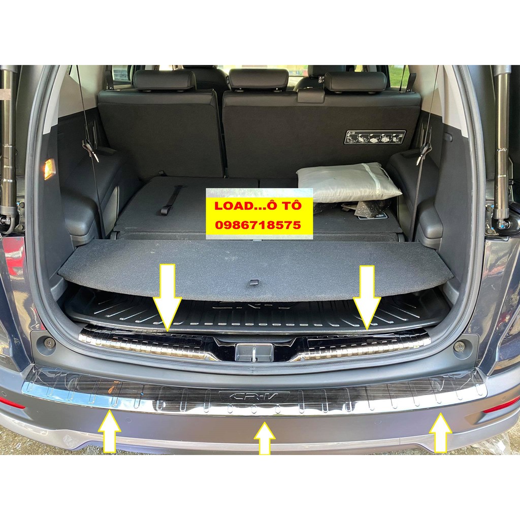 Ốp chống trầy cốp trong và ngoài Honda CRV 2024-2018 Vân Titan Màu Đen Cao Cấp