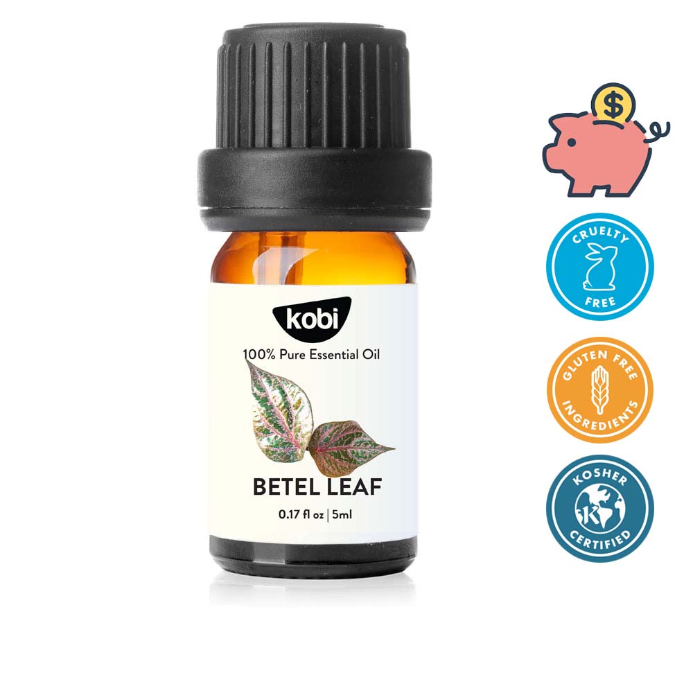 Tinh dầu Lá Trầu Không Kobi Piper Betel Leaf essential oil giúp chống viêm nhiễm, giảm đau, kích thích tiêu hóa - 05ml