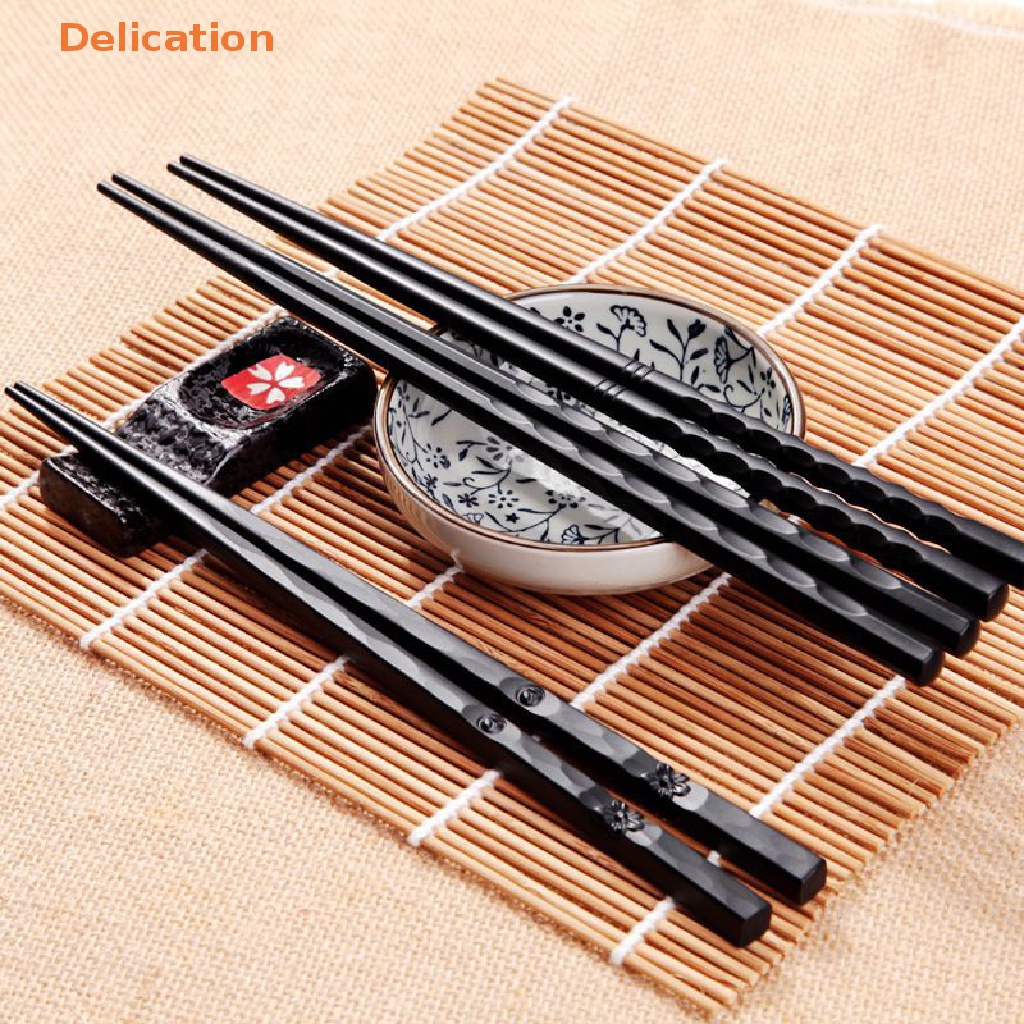 1 Cặp Đũa Ăn Sushi Màu Đen Phong Cách Trung Hoa