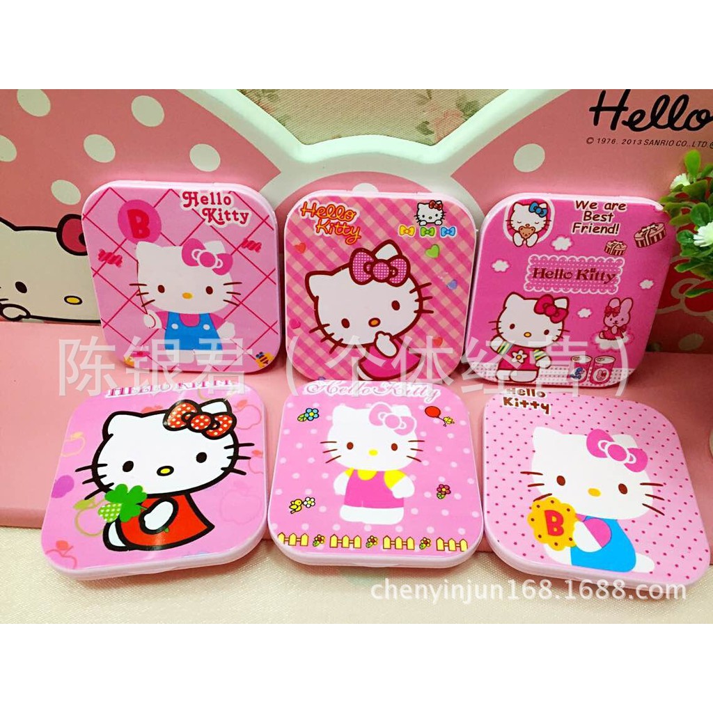 Gương mini dễ thương hình Kitty dễ thương nhỏ gọn kèm lược