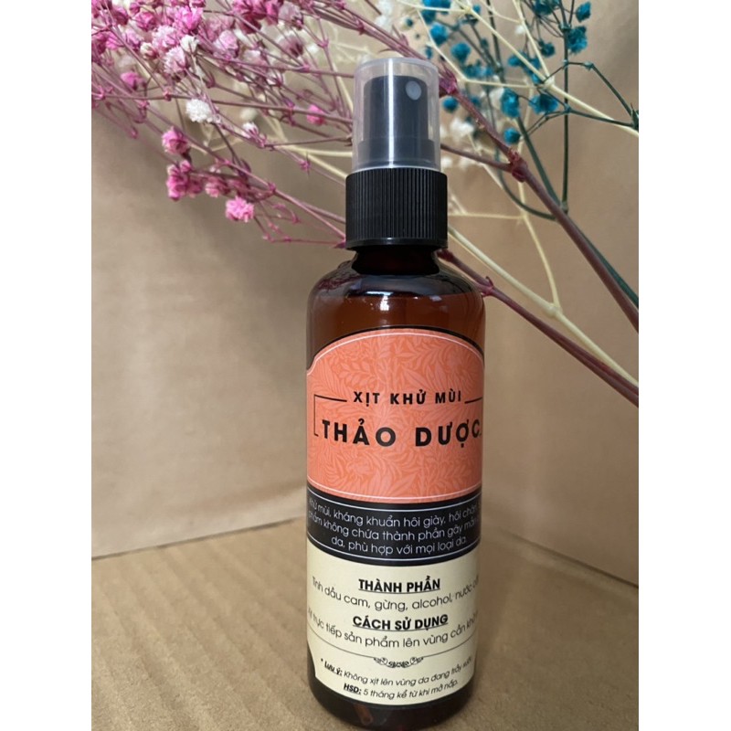 Xịt khử mùi hôi chân, giày, tủ... (100ml) tặng kèm 2 gói hút ẩm chống mốc