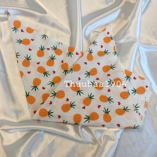 Khăn quàng đầu bandana quả dứa, hoa cúc nhiều màu