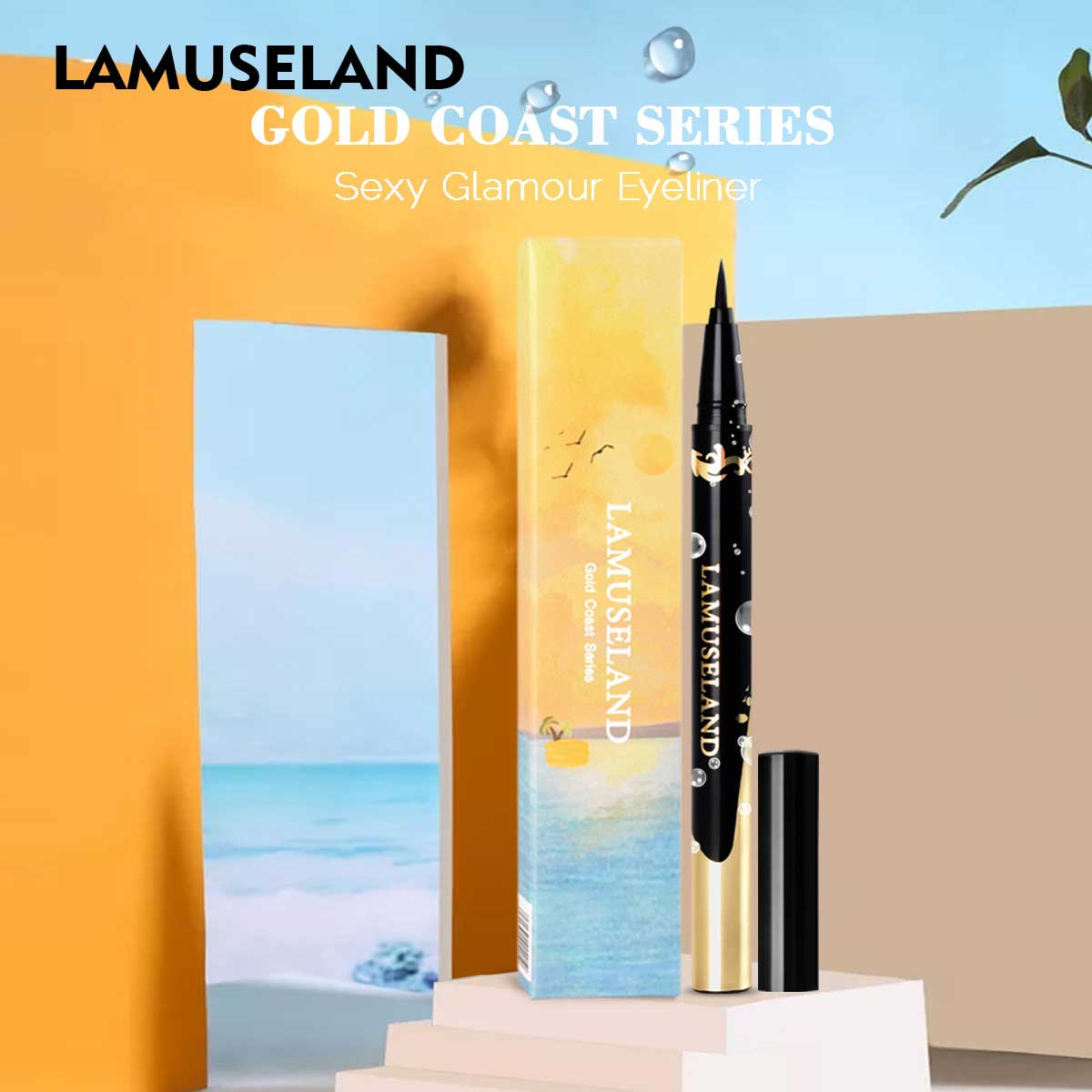 LAMUSELAND Black Long Lasting Waterproof Liquid Eyeliner 1.5g L19E03-LA4005 | BigBuy360 - bigbuy360.vn