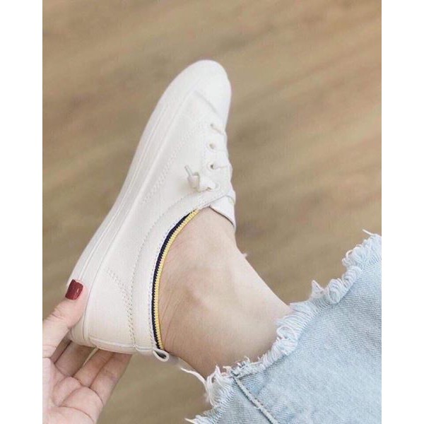 Giày Thể Thao Trơn Cổ Thấp Đế Bằng Thời Trang Nữ:C11