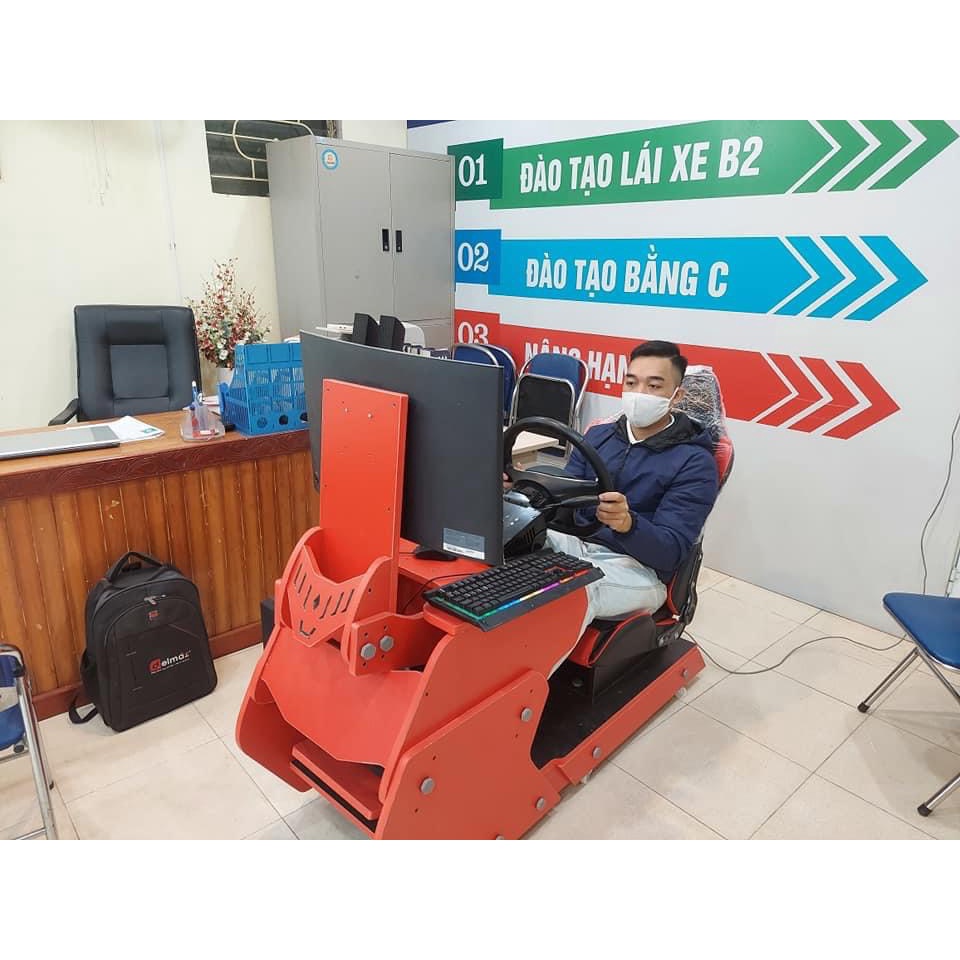 Bộ vô lăng chơi game, học lái xe kèm cabin Winner