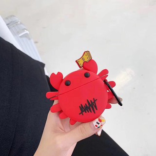 Đáng yêu Cartoon Crab Túi mềm Silicone cho Apple Tai nghe Bluetooth Airpods