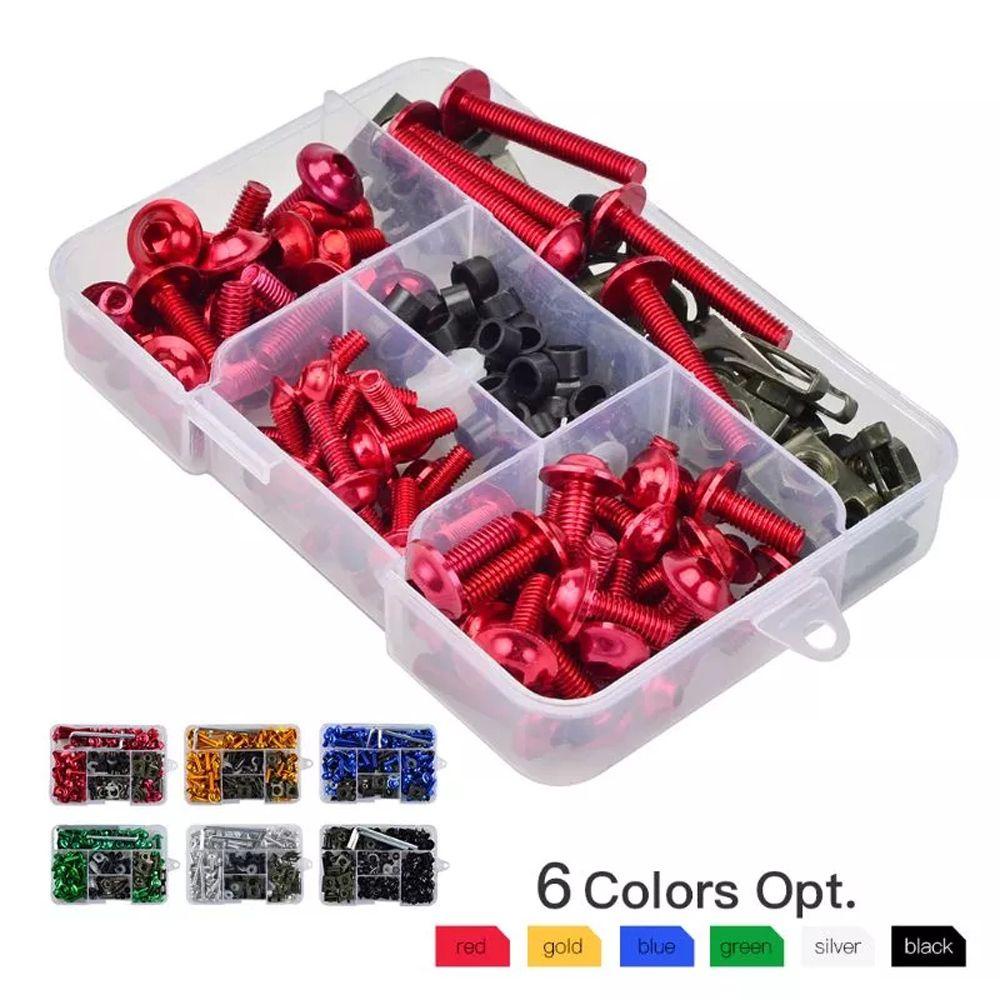 Bộ 177 Đinh Vít M6 M5 Bằng Hợp Kim Nhôm CNC Chuyên Dụng Cho Xe Mô Tô