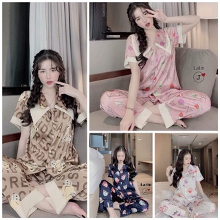 Bộ đồ lụa tay cộc quần dài 🔸 GIÁ SIÊU RẺ 🔸 bộ lụa tay cộc quần dài lụa Latin cao cấp thiết kế mới nhất